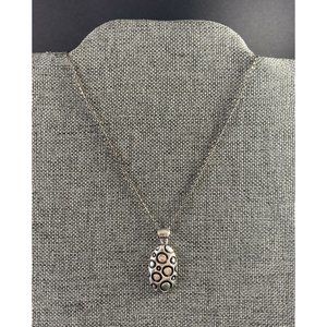 925 Geometric Dangle Drop Pendant SPI Sterling Italy Chain Necklace Signed